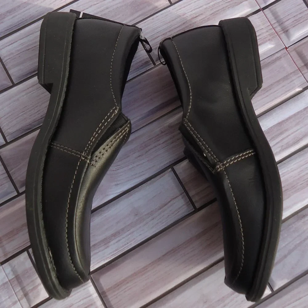NWT. SIZE 13. George black slip-on formal /dress shoes.
